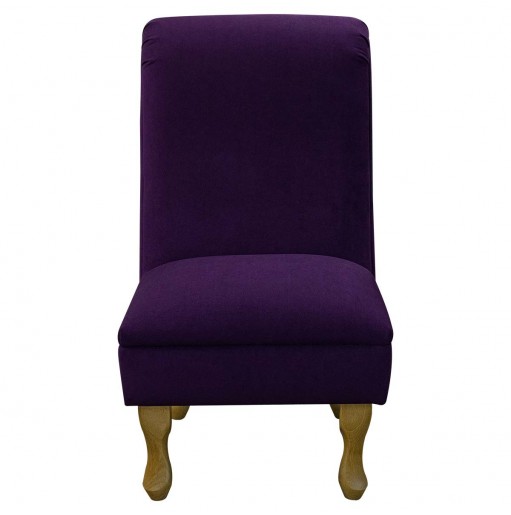 Bedroom Chair in Notting Hill Plain Amethyst Velvet Fabric