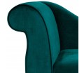 36" Compact Chaise Longue in Ombra Teal Shadow Velvet Fabric