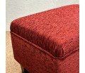 CLEARANCE Storage Ottoman in Camden Plain Wine Fabric