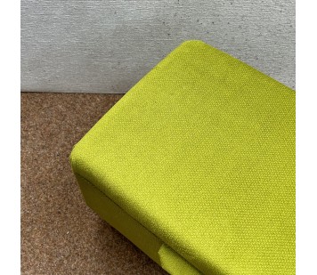 CLEARANCE Storage Ottoman in Tennis Green Fabric