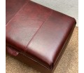 CLEARANCE Storage Ottoman in Oxblood Genuine Leather