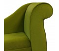 36" Compact Chaise Longue in Malta Grass Deluxe Velvet Fabric