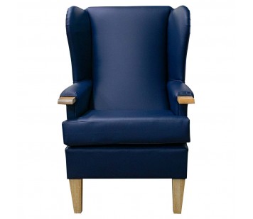 Kensington Orthopaedic Armchair in Ultima Faux Leather Crib 5 Atlantic Vinyl  - Hospitality & Care Edition