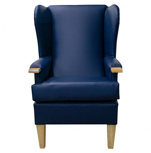 Kensington Orthopaedic Armchair in Ultima Faux Leather Crib 5 Atlantic Vinyl  - Hospitality & Care Edition