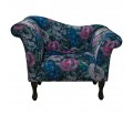 Designer Chaise Chair in Designer Chaise Chair in Prints Vol 1 Blossom Fuchsia Velvet Fabric Fabric