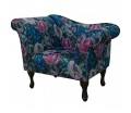 Designer Chaise Chair in Designer Chaise Chair in Prints Vol 1 Blossom Fuchsia Velvet Fabric Fabric