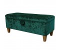 CLEARANCE Storage Bench Stool in an Oslo Jasper Supersoft Plush Upholstery Fabric