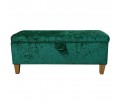 CLEARANCE Storage Bench Stool in an Oslo Jasper Supersoft Plush Upholstery Fabric