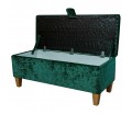 CLEARANCE Storage Bench Stool in an Oslo Jasper Supersoft Plush Upholstery Fabric