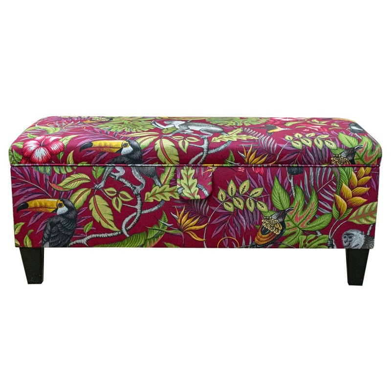 Red Tropical Ottoman