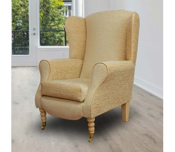 gold armchair