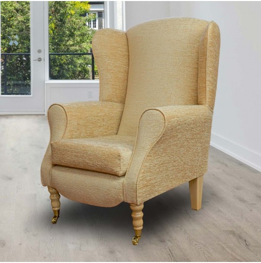 gold armchair