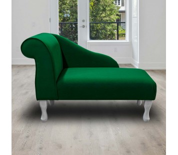 41" Mini Chaise Longue in Notting Hill Plain Moss Fabric