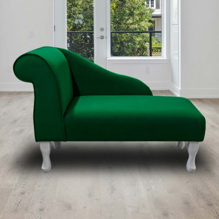 41" Mini Chaise Longue in Notting Hill Plain Moss Fabric