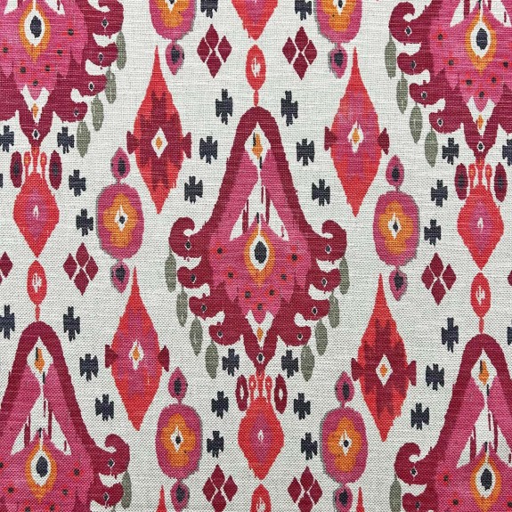 OUTLET LUXE Standard Wingback Fireside Chair in Boho Begonia Fabric