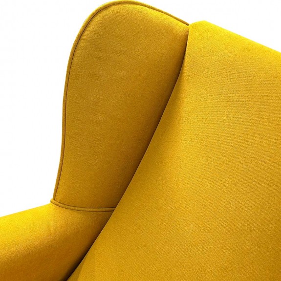 Large High Back Chair in Luna Mustard Nanoclean Fabric