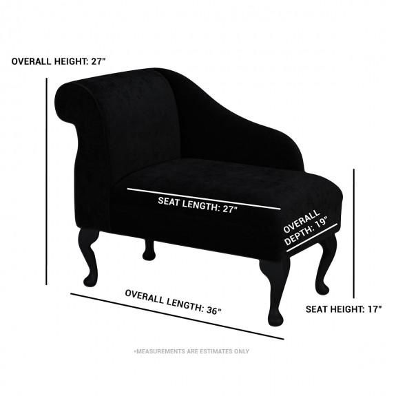 36" Compact Diamante Buttoned Chaise Longue in Woburn Floral Oyster Fabric