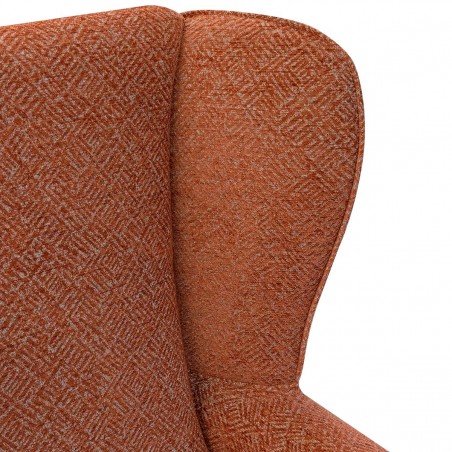 Terracotta Orange Wing Chair