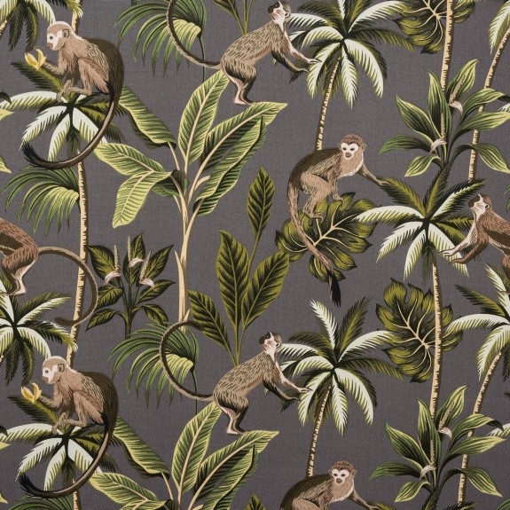 Extension Ottoman in Monkey Grey Cotton Fabric