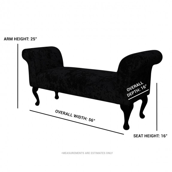 56" Medium Window Seat Settle in Tatton Cotton Fabric