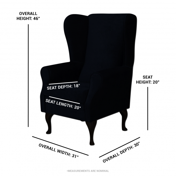 Large High Back Chair in Arlington Peacock Wool Effect Fabric