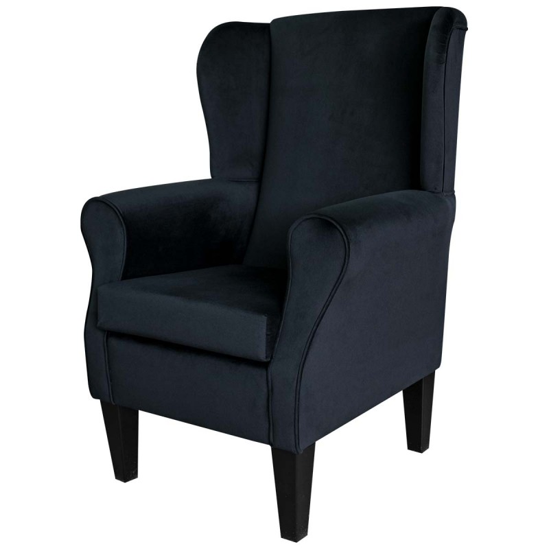 Black Matt Velvet Armchair Black Matt Velvet Armchair