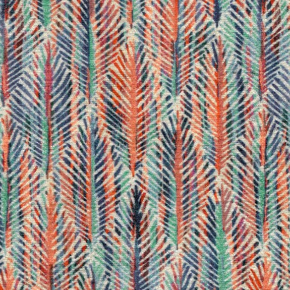 LUXE 41" Standard Settle in Accento Leaf Rainbow Fabric