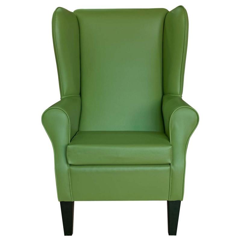 Green Vinyl High Back Chair Green Vinyl High Back Chair