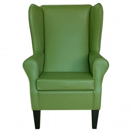 Green Vinyl High Back Chair