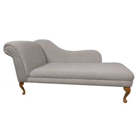 66" Classic Style Chaise Longue in Mist Pimlico Fabric - 16167