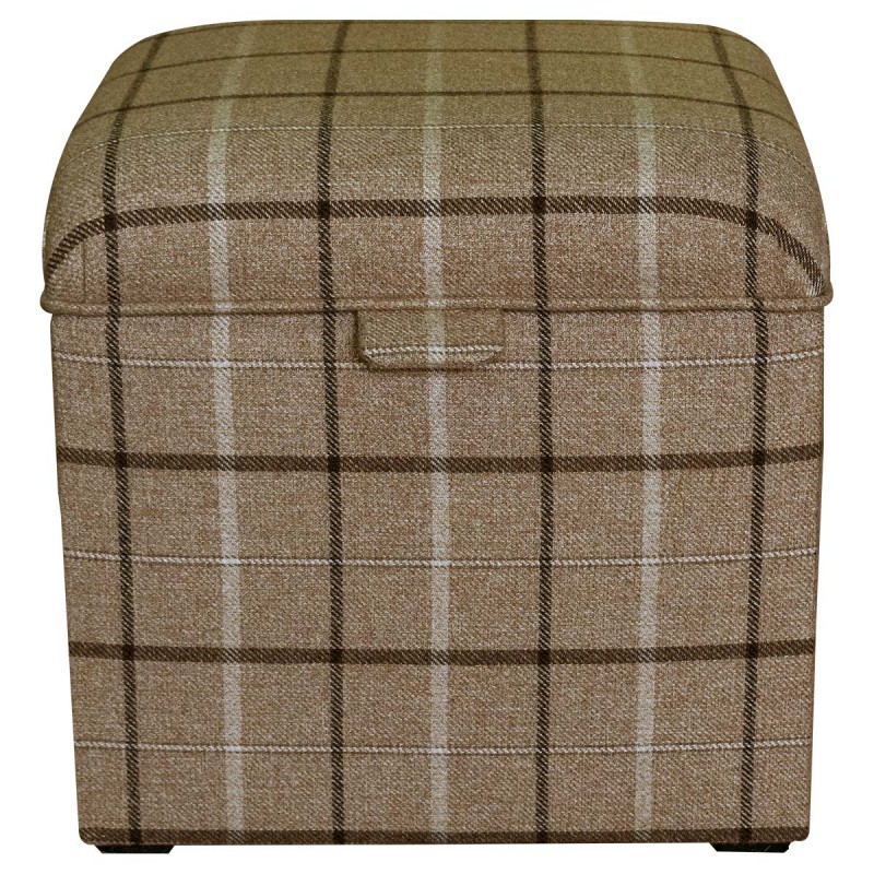 brown tartan pouffe brown tartan pouffe