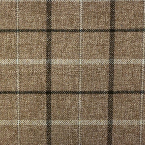 Square Storage Pouffe in Sophie Tartan Chocolate Fabric