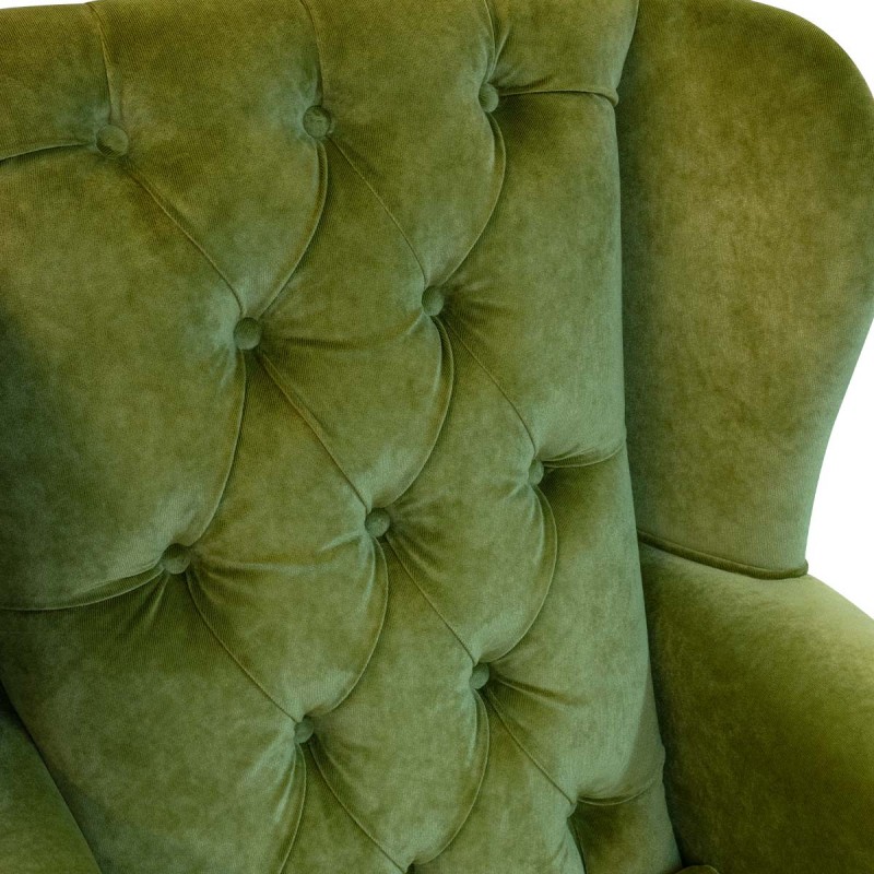 Green Velvet Chesterfield Chair
