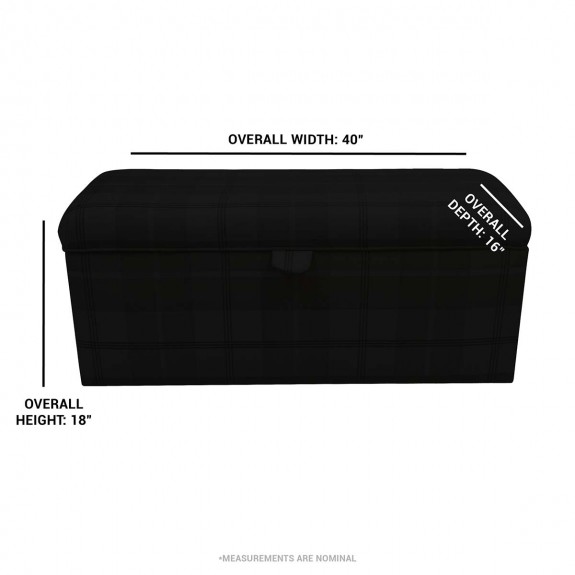 Storage Bench Ottoman in Maestro Ribera Grey Botanical Printed Velvet Fabric