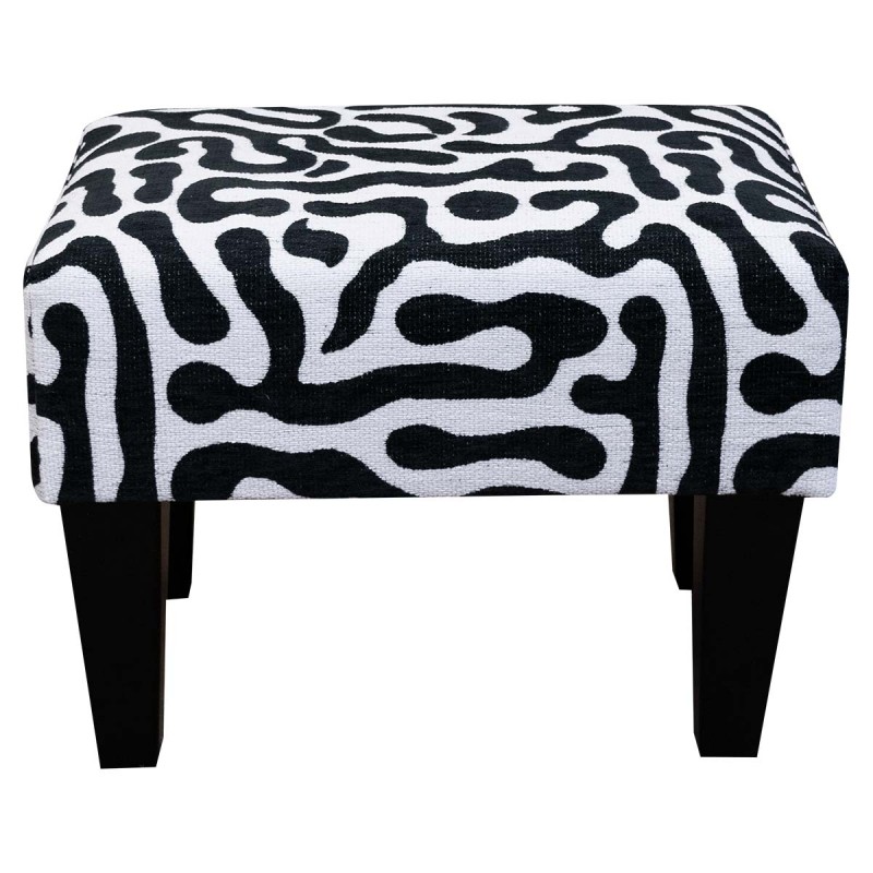 Black and White zebra print footstool Black and White zebra print footstool
