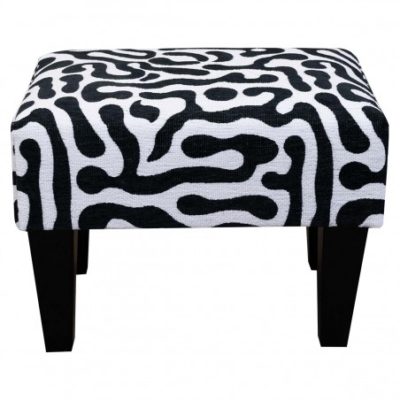 Black and White zebra print footstool