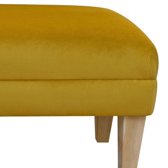 Bench Footstool in Cambio Saffron Matt Luxury Velvet Fabric