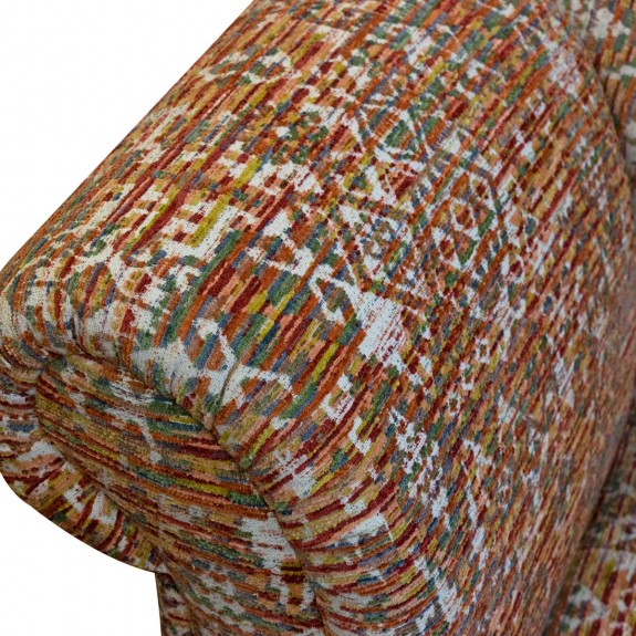 52" Medium Chaise Longue in Lusaka Heavyweight Damask Motif Fabric