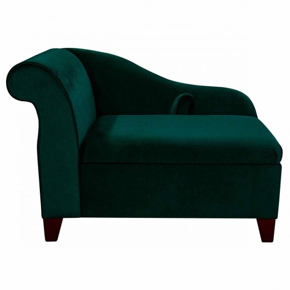 41" Storage Chaise Longue in a Malta Jasper Deluxe Velvet Fabric