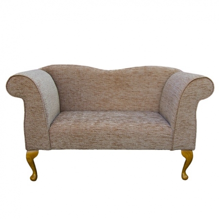 Small Chaise Sofa in a Portobello Boucle Blush Fabric - 15740