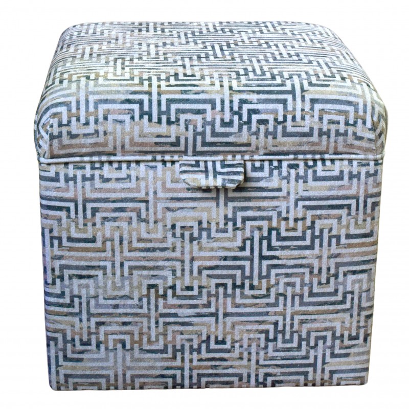 Square Storage Pouffe Front