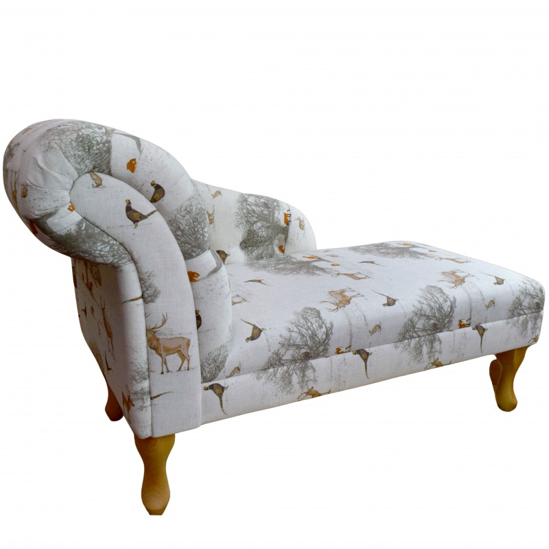 Medium Buttoned Chaise Longue - Side