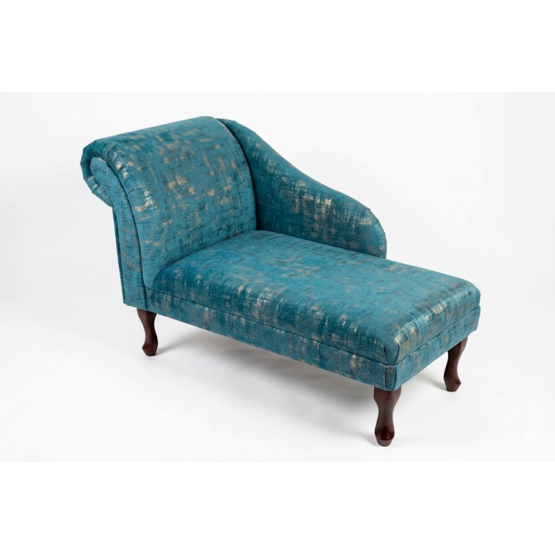 45" Medium Chaise Longue in Seville Peacock Fabric above 45" Medium Chaise Longue in Seville Peacock Fabric above