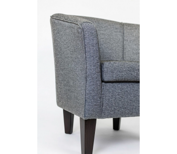 Designer Tub Chair in a Perth Herringbone Slate Fabric