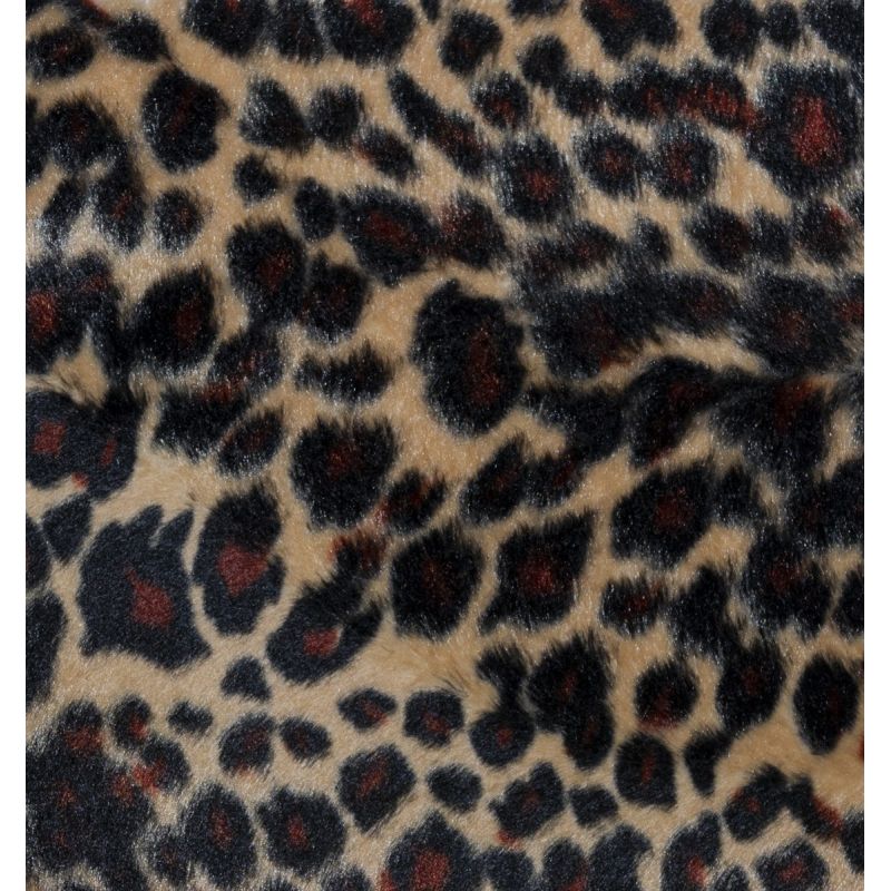 Leopard Print Velboa Faux Fur Fabric
