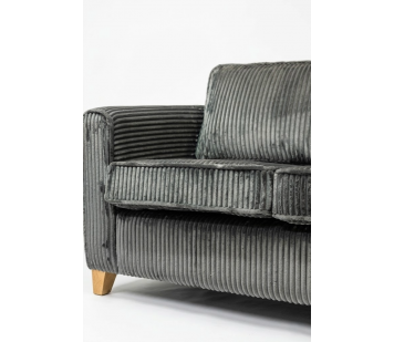 Palma Medium Sofa – Costa Brava Charcoal Striped Faux Fur Fabric