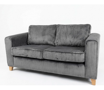 Palma Medium Sofa – Costa Brava Charcoal Striped Faux Fur Fabric