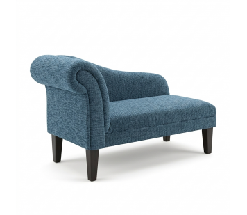 52" Medium Chaise Longue in Napoli Tranquil Weave Fabric