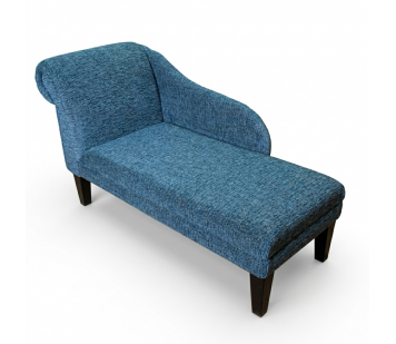 52" Medium Chaise Longue in Napoli Tranquil Weave Fabric