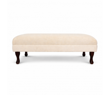 Bench Footstool in Adrano Oatmeal Velvet Fabric